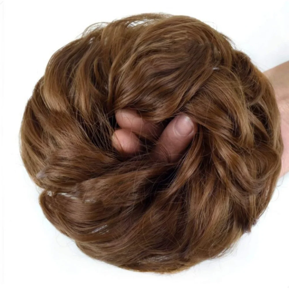 Blooming Hair Light Brown Messy Bun Extens…